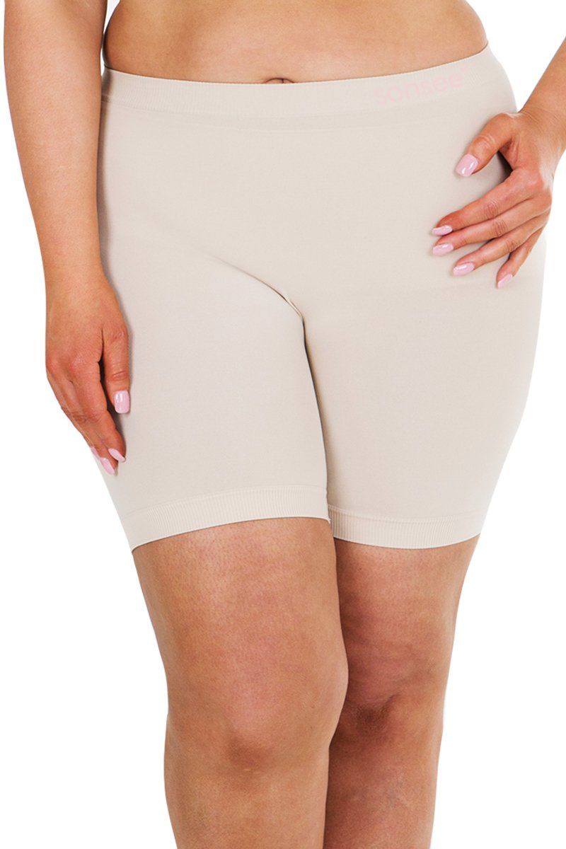 Plus Size Anti Chafing Shorts - Nude - Size 14 to 24
